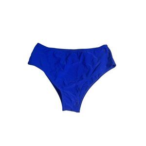 Shein Swim Bottom High Cut Leg Lined Stretch Bikini Royal Blue L